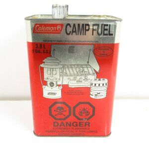 Vintage Coleman Camping Fuel Tin Metal Can 1 GALLON Empty Made in Canada